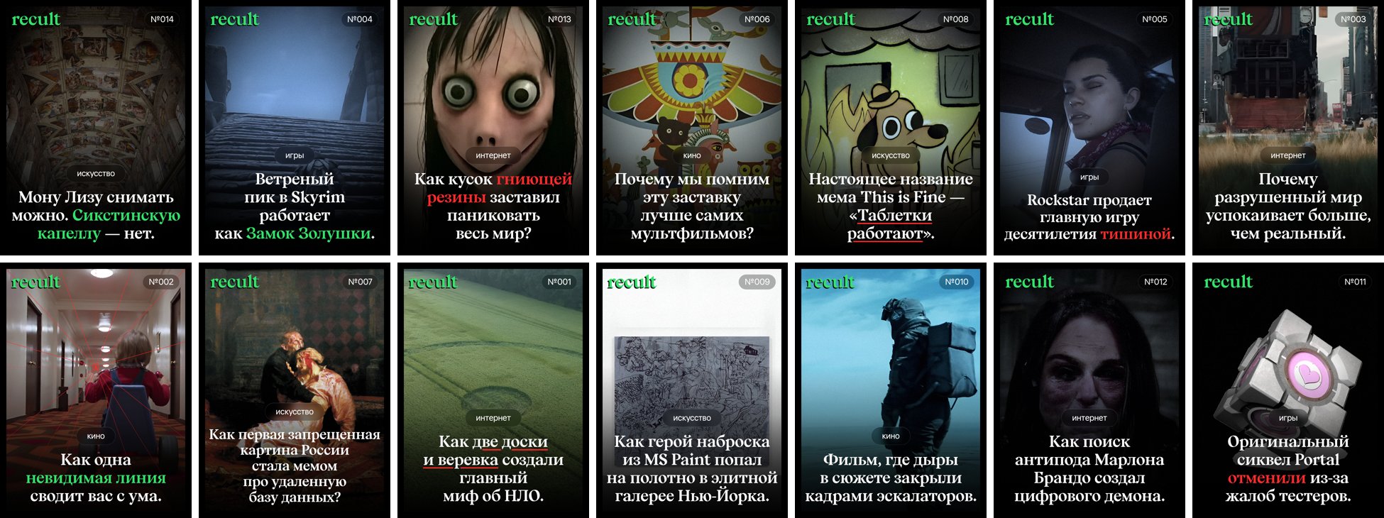 Обложки всех 14 выпусков